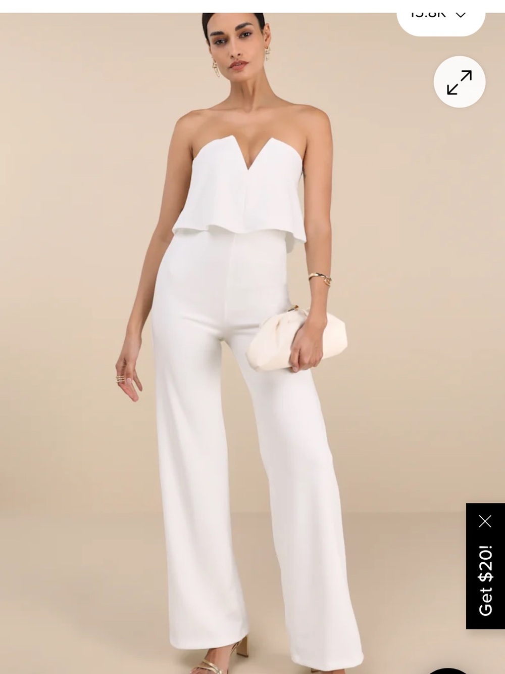 Lulu's Strapless Wide-Leg Jumpsuit